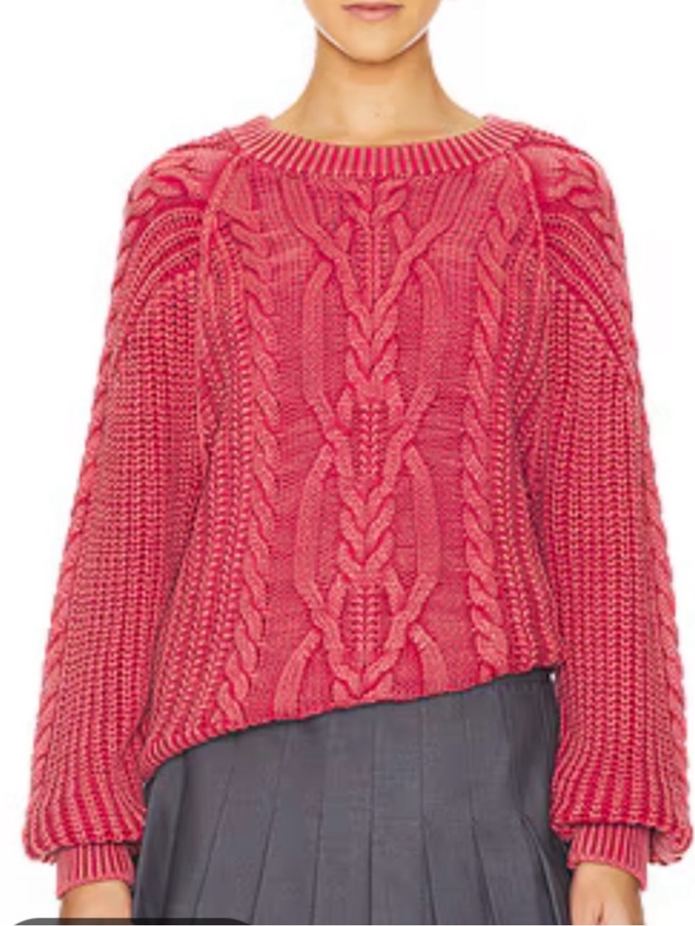 Free People Frankie Cable Knit Sweater